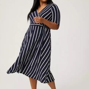 Navy striped dress